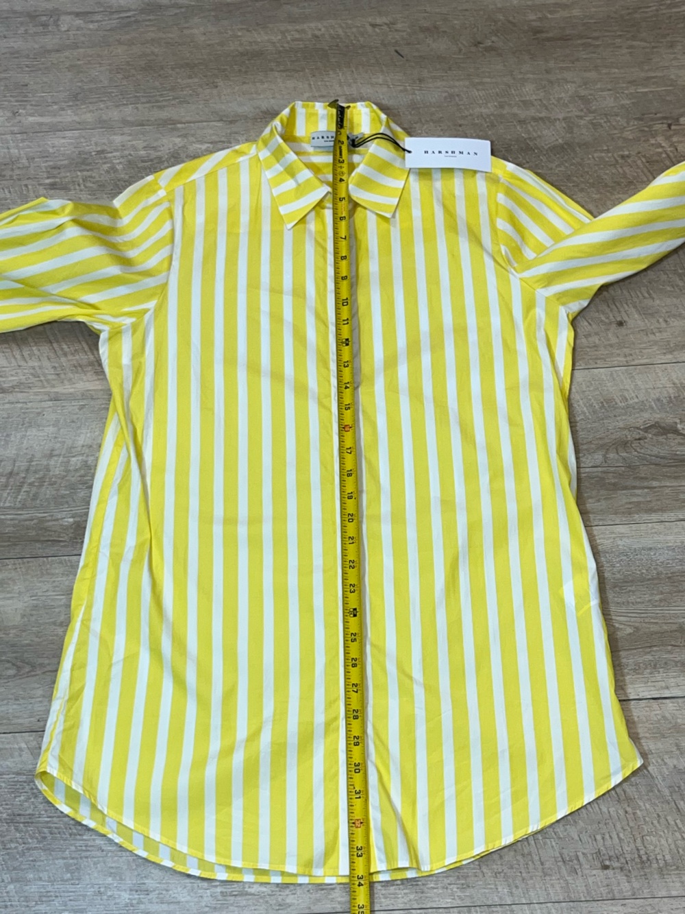 NWT Harshman Women’s Cotton Striped Quinn Shirt Size Medium - Picture 6 of 7